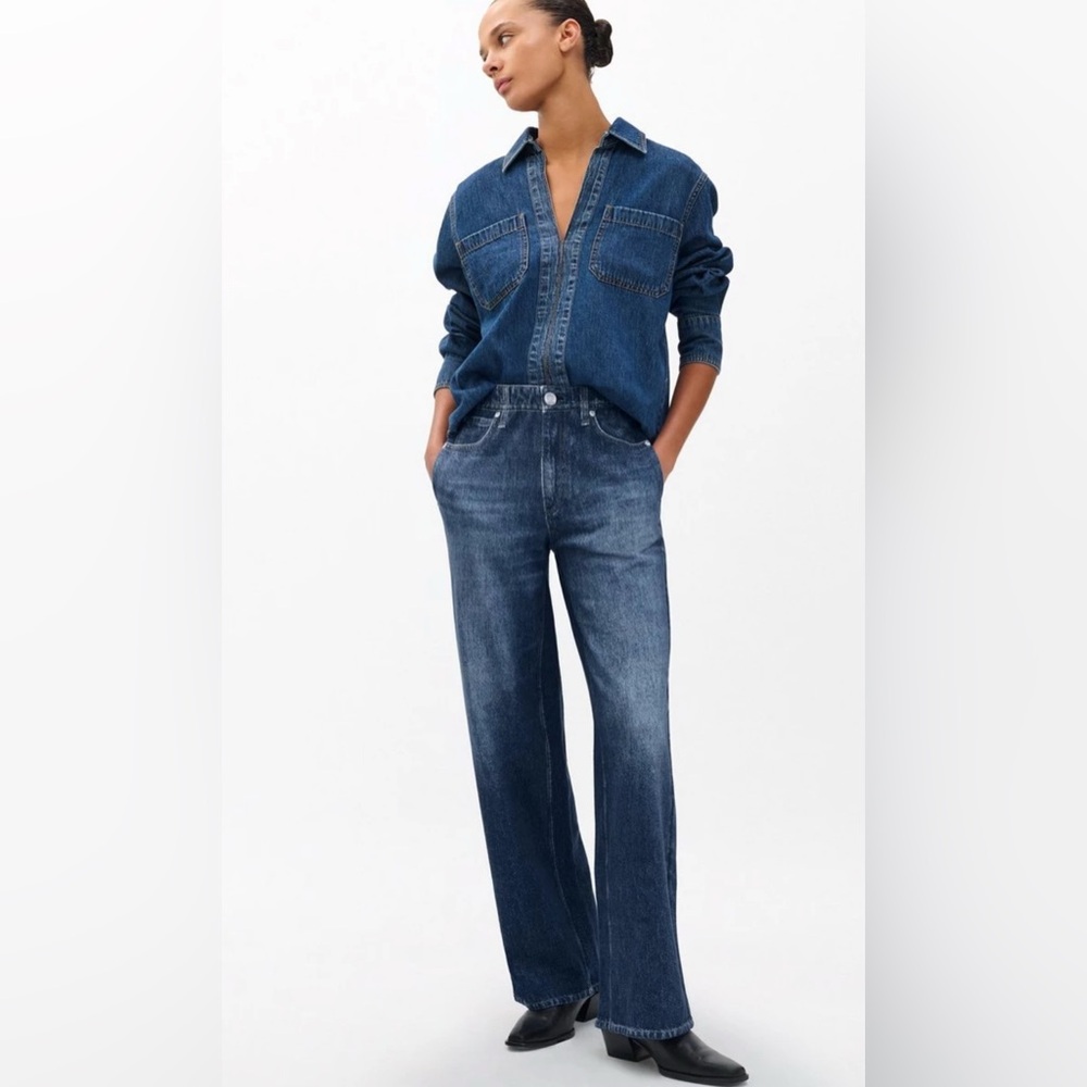 RAG & BONE MIRAMAR Terry Wide Leg Pant in Petra XS NWT Viral Sweatpant Jean